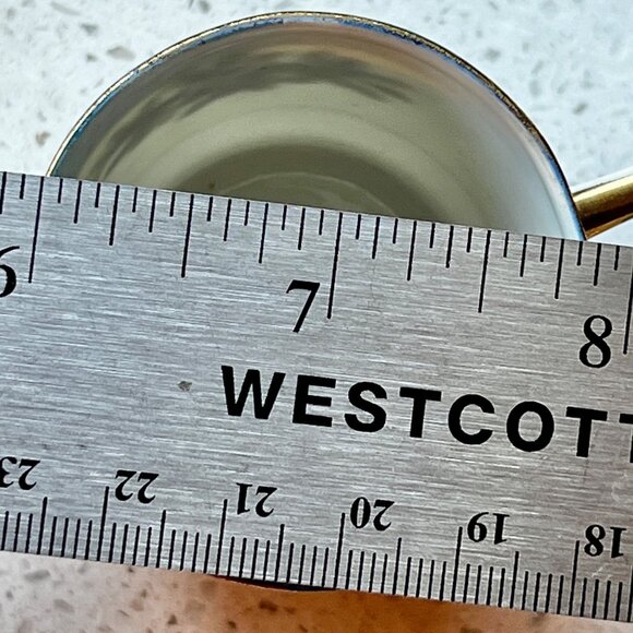 SGK China Porcelain Demitasse Cup With Gold Floral & Blue Band Design Occupied J - Picture 6 of 8